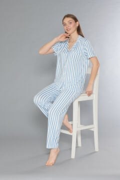 Alperi 780-303 (M-L-XL-XXL) Bayan Kısa Kollu Pijama Takım 4'lü