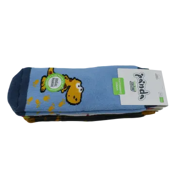 Panda 07-E-1 (1-6 Yaş) Doğal Pamuk Havlu Kaydırmaz Taban Abs'li Erkek Bebek Çorap 12'li