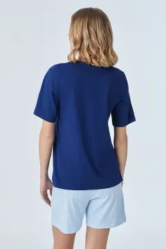 Pijadore 2118 (M-L-XL-XXL) Kısa Kollu Bayan Şortlu Takım 4'lü