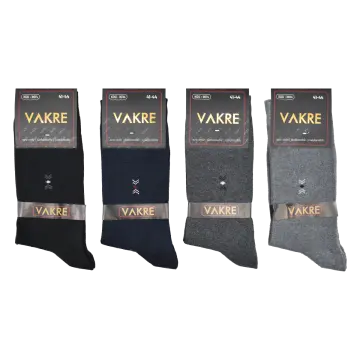 Vakre 9014-42 (41-44) Erkek Penye Likralı Çorap 12'li
