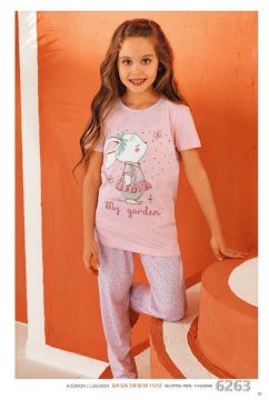 Güryıldız 6263 Kısa Kollu Kız Çocuk Pijama Takımı