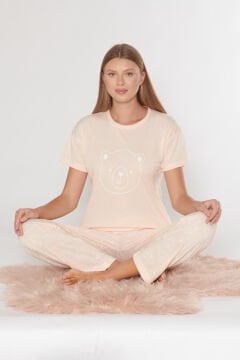 Alperi 780-57 (M-L-XL-XXL) Bayan Kısa Kollu Pijama Takım 4'lü