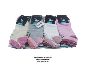 Vip 203 (3-12 Yaş) Kız Erkek Çocuk Patik Çorap 12'li