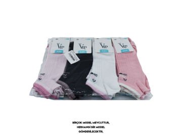 Vip 203 (3-12 Yaş) Kız Erkek Çocuk Patik Çorap 12'li