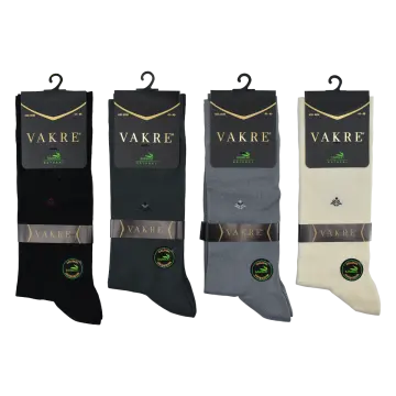 Vakre 9038 (41-45 NO) Dikişsiz Erkek Bambu Çorap 12'li