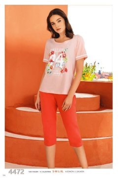 Güryıldız 4472 Kısa Kollu Kapri Bayan Pijama Takımı