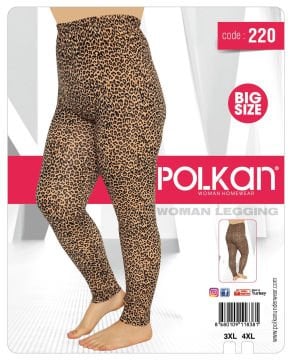 Polkan 220 Leopar Desenli Bayan Tayt
