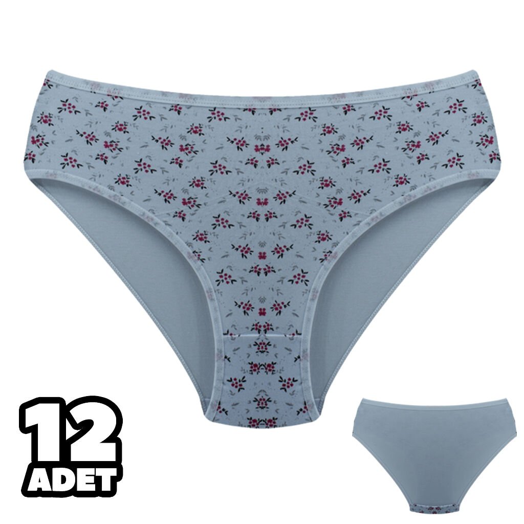 Dondeza 201-134 Desenli Bayan Ara Beden Külot 12'li