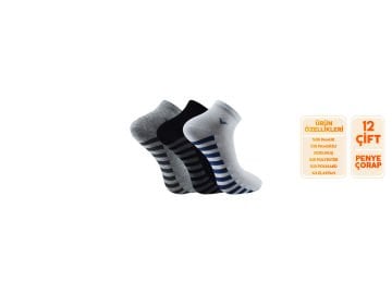 Şirin 7010-17 Ter Emici Erkek Penye Patik 12'li
