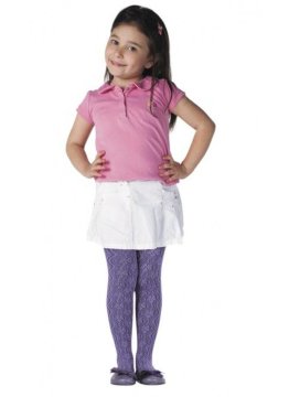 Daymod Lila Çocuk File Külotlu Çorap