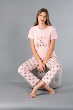 Alperi 780-30 (M-L-XL-XXL) Bayan Kısa Kollu Pijama Takım 4'lü