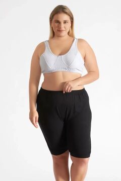 Tutku 0153 Bayan Paçalı Don 6'lı SİYAH - 5/XL