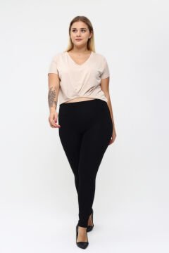 Vogsing 331 (3XL-4XL-5XL) Şardonlu Çelikli Yüksek Bel Bayan Tayt 6'lı