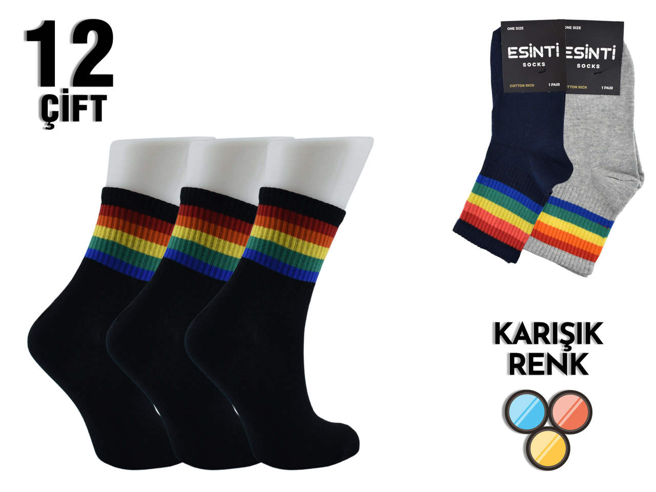 Esinti Bayan Kolej Çorap 12'li