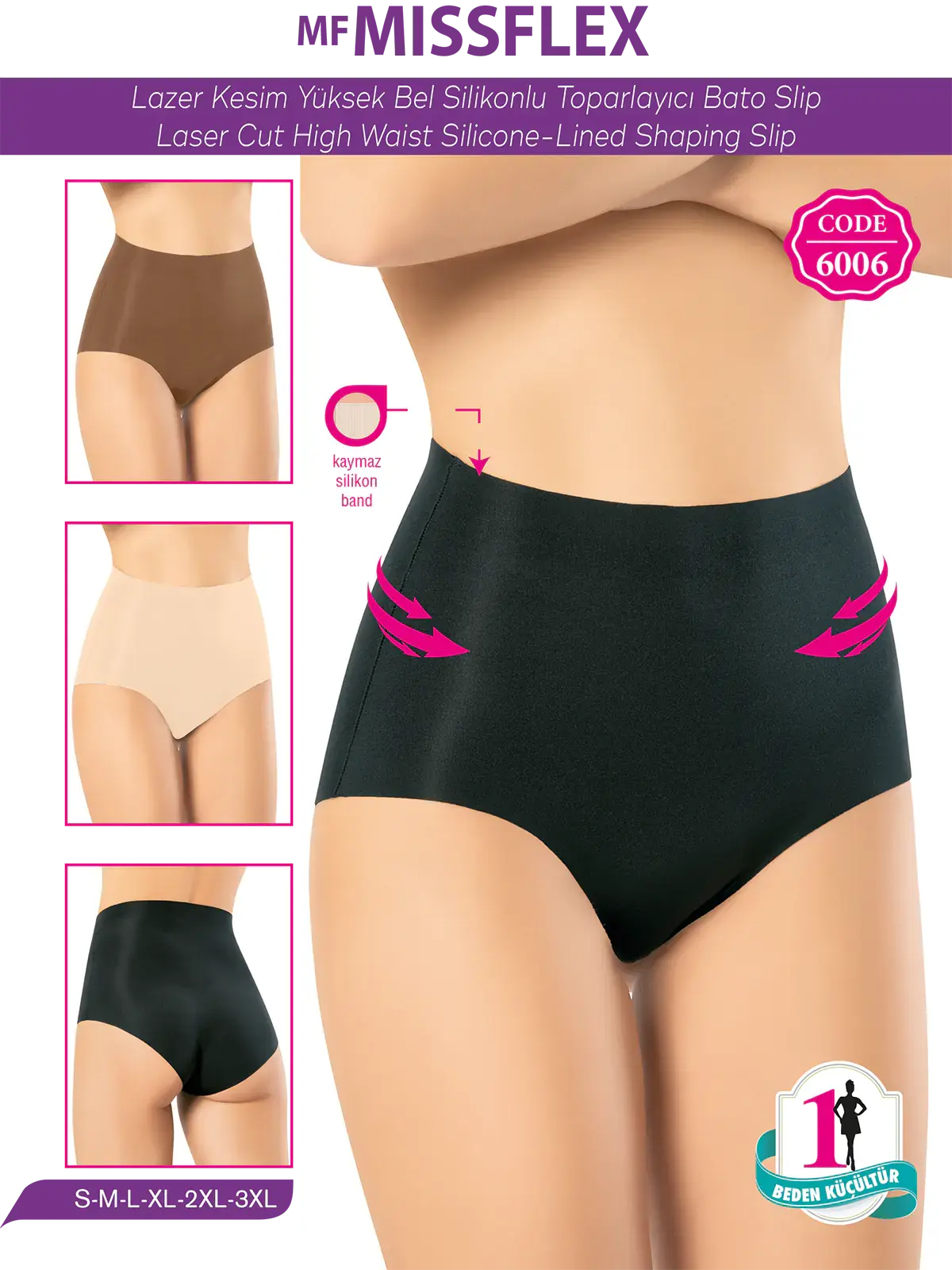 MF MISS FLEX 6006 Lazer Kesim Yüksek Bel Bato