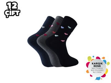 Berk 21-4 Bayan Kışlık Havlu Çorap 12'li