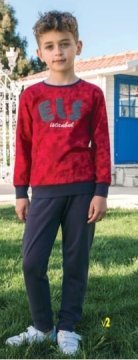 Elsima 547 Erkek Çocuk Pijama Takımı
