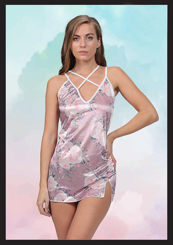 SHE 1328 Erotik Saten Gecelik