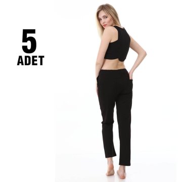 Sahra Ten 159 Kompak Cepli Bayan Eşofman Alt 5'li