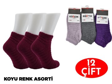 Gülçek Bayan Ters Havlu Patik 12'li