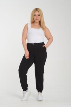 Vogsing 314 (2XL-3XL-4XL) Modal Oyho Manşetli Cepli Bayan Tek Alt 6'lı