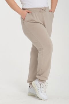 Vogsing 314 (2XL-3XL-4XL) Modal Oyho Manşetli Cepli Bayan Tek Alt 6'lı