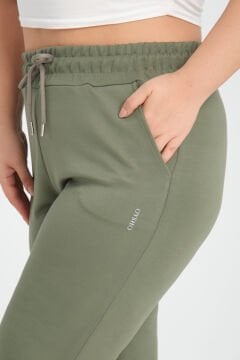 Vogsing 314 (2XL-3XL-4XL) Modal Oyho Manşetli Cepli Bayan Tek Alt 6'lı