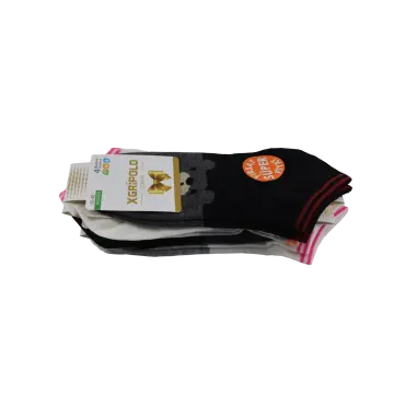XGRİ POLO 7-7 (35-40) Bayan Organik Pamuk Penye Patik 12'li