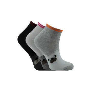 XGRİ POLO 7-7 (35-40) Bayan Organik Pamuk Penye Patik 12'li