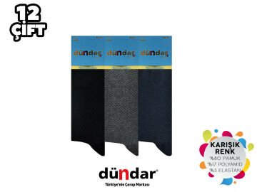 Dündar Dikişsiz Yıkamalı Kokulu Erkek Likralı Penye Çorap 12'li