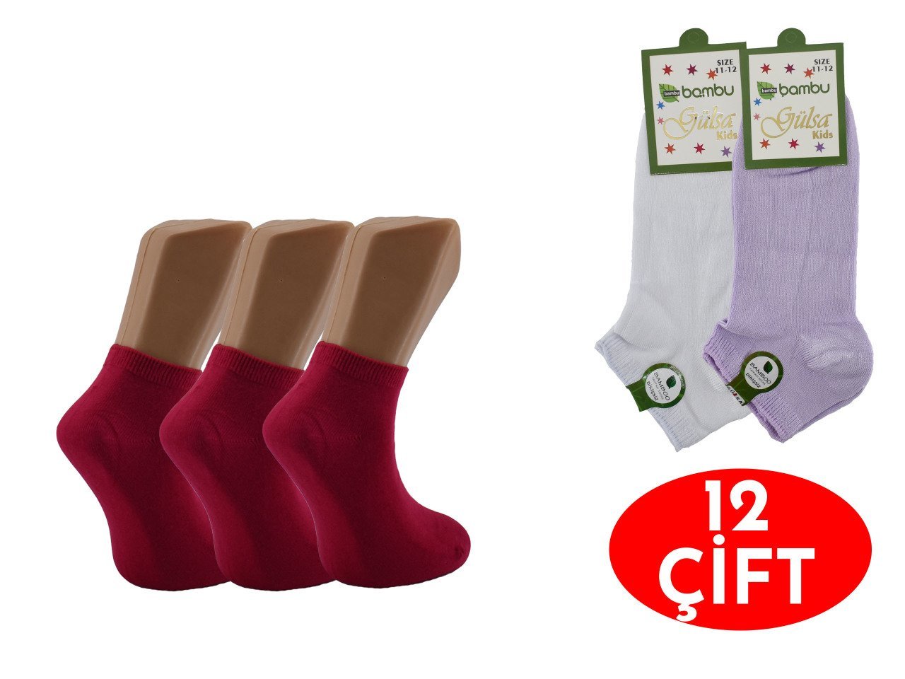Gülsa Kız Erkek Çocuk Bambu Patik 12'li