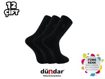 Dündar 003-4 Dikişsiz Erkek Likralı Penye Çorap 12'li