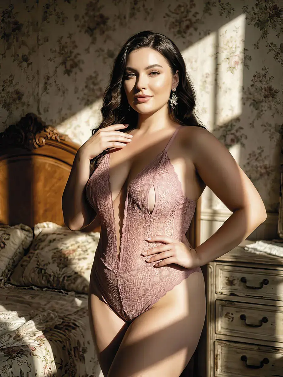 NIGHTLIGHT 7070 Erotik Büyük Beden Babydoll (XL-2XL-3XL-4XL)