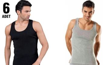 Tutku 0101 Erkek Renkli Penye Atlet 6'lı