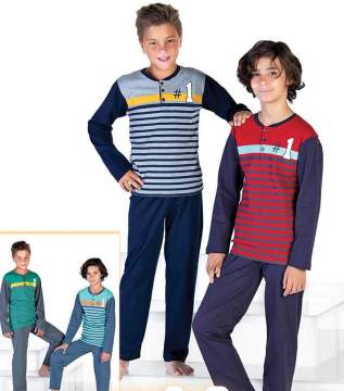 ELSİMA GARSON BOY ERKEK ÇOCUK PİJAMA 1334