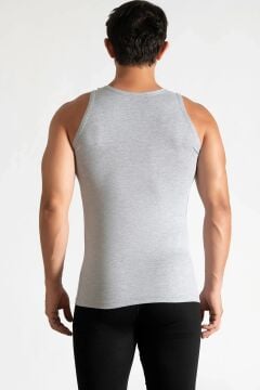 Tutku 0101 Erkek Renkli Penye Atlet 6'lı GRİ - 7/3XL