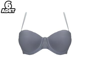 Liza 1011 Destekli Bayan Straplez Sütyen 6'lı