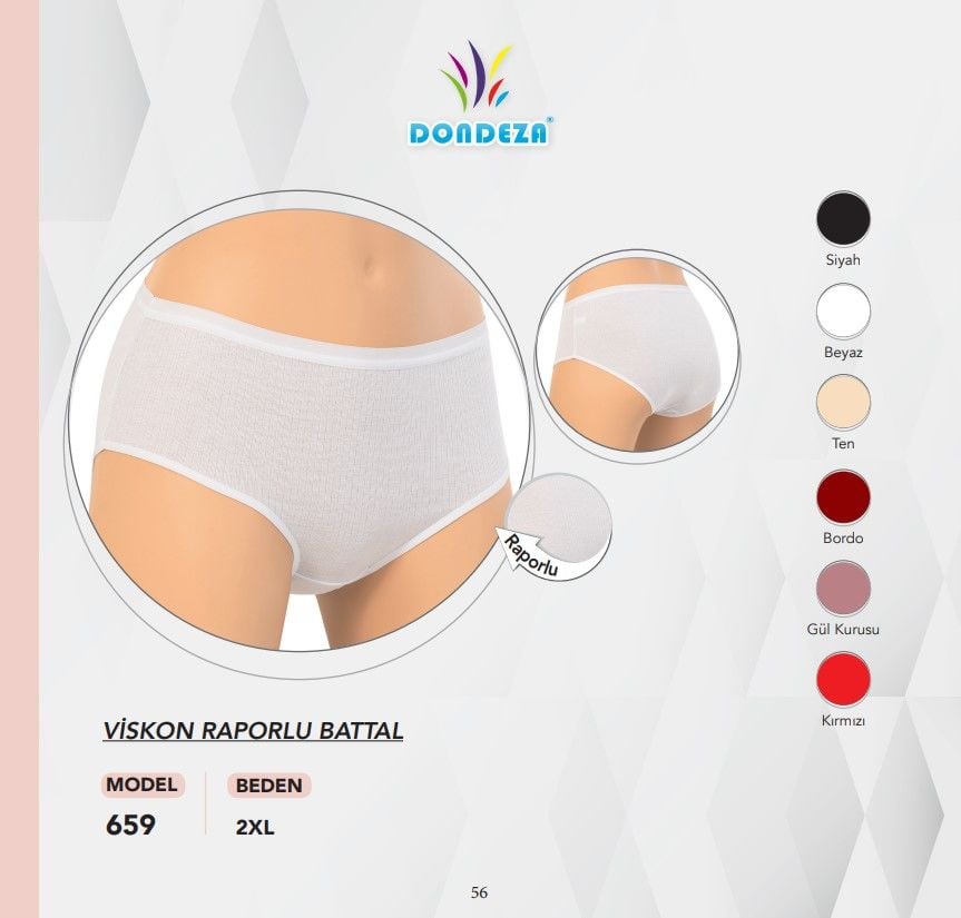 Dondeza 659 Viskon Fitilli Raporlu Bayan Bato 12'li