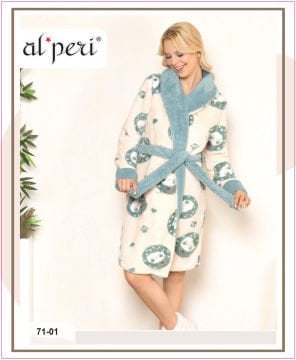 Alperi 71-01 Polar Bayan Uzun Kollu Sabahlık 4'lü