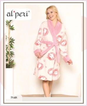 Alperi 71-01 Polar Bayan Uzun Kollu Sabahlık 4'lü
