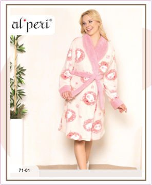 Alperi 71-01 Polar Bayan Uzun Kollu Sabahlık 4'lü
