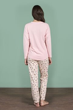 Pijadore 1947 (M-L-XL-XXL) Uzun Kollu Bayan Pijama Takım 4'lü SOMON - M-L-XL-XXL