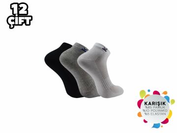 Esinti 19-5 %100 Pamuk Erkek Penye Patik 12'li