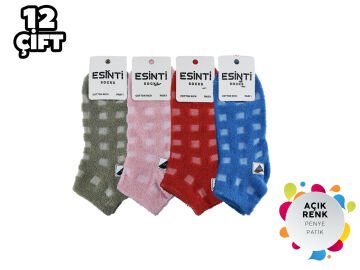 Esinti Bayan Ters Havlu Patik 12'li