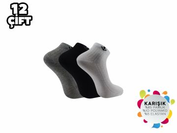 Esinti 19-4 %100 Pamuk Erkek Penye Patik 12'li