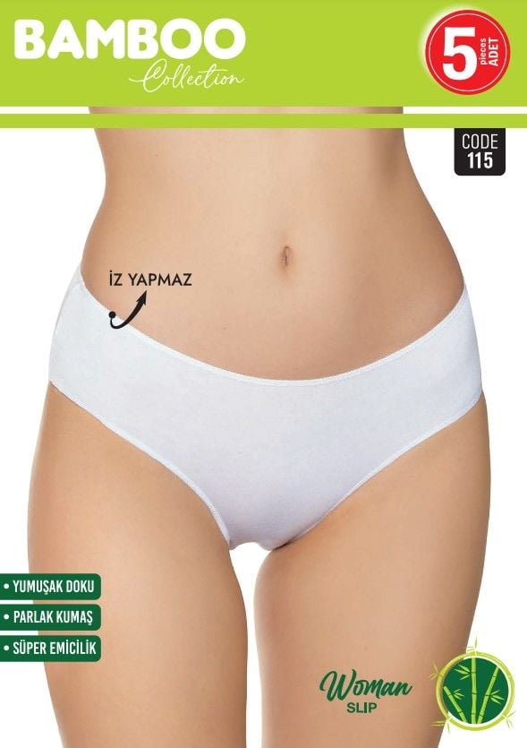 Sortie 115 Bambu Düşük Bel Bayan Külot 5'li