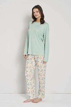 Pijadore 1902 (M-L-XL-XXL) Uzun Kollu Bayan Pijama Takım 4'lü