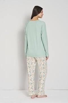 Pijadore 1902 (M-L-XL-XXL) Uzun Kollu Bayan Pijama Takım 4'lü