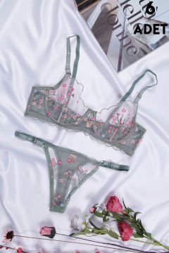 Aysemin Brodeli 7006 B Cup Balenli Desteksiz Bayan Sütyen Takım 6'lı