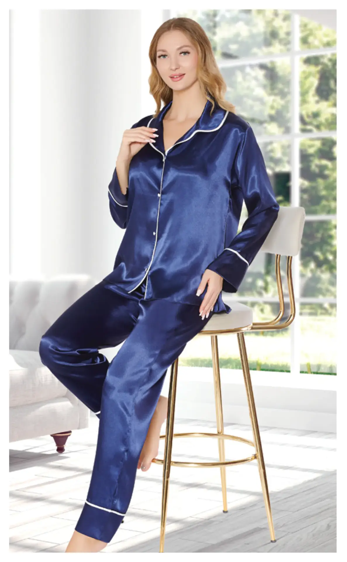 Miss Laris 5088 (M-L-XL) Bayan İkili Saten Takım